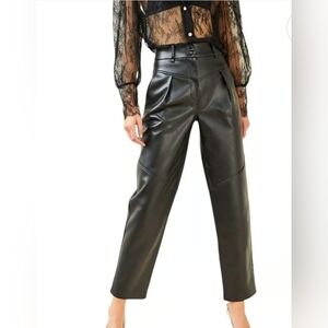 NWOT ARITIZIA Le fou Wilfred 80’s inspired faux leather pants SZ 4